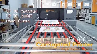 KGT-1600H Single pass high speed digital corrugated printer for cardboard, paper, boxes printing