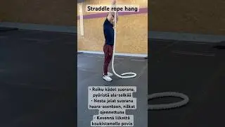 Straddle climbing rope hang