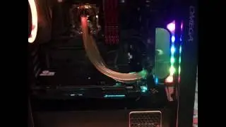 My setup! Test Run! PC Case: Omega X1 RGB Tempered Glass Mid Tower Case