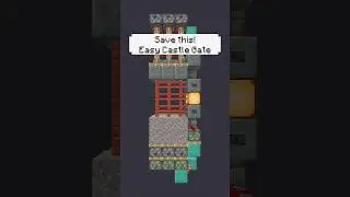 Minecraft Easy Redstone Castle Gate! #minecraft #mc #gaming #shorts #redstone