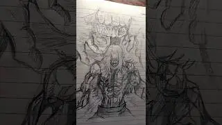Drawing Mahito ( Jujutsu kaisen)✨ 🖊️ #shorts #jujutsukaisen #mahito