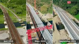 Die Baustelle Leipzig Wei&szlig;e Elster, Luppe und Nahle im Wandel von Juni 2019 bis September 2021