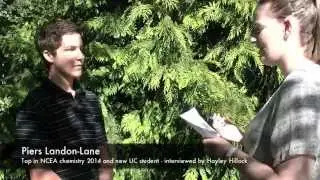 Top chemistry student chooses University of Canterbury