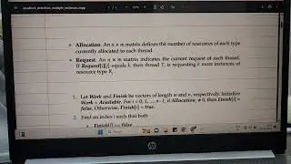 OS &bull; Deadlock Detection Algorithm &bull; Part 1 of 3 : The Algorithm