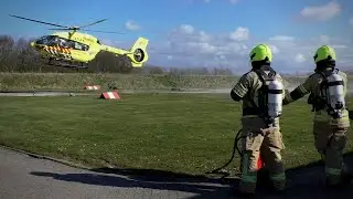 [Venlo→Goes] Lifeliner 5 PH-HOW Landing en Take-off vanaf het ADRZ in Goes met een COVID-19 Patiënt