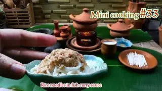 Mini food #33 Mini Cooking rice noodles in fish curry Tiny cooking Miniature cooking 미니 요리 อาหารจิ๋ว