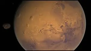 Mars Tharsis Region - View from Deimos (4k 60fps)