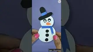 DIY Paper Snowman / How to make a Snowman / Easy Christmas craft  / Easy Paper craft /DIY #shorts
