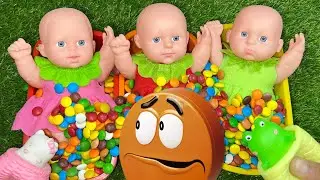 3 Minutes Satisfying - Rainbow BathTubs Candy with M&M's & Slime, Playdoh Big Video