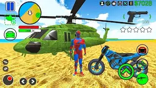 Iron-Man Flying Superhero Driving Dirt Motor Bike Police Car and Army Helicopter - Android GamePlay