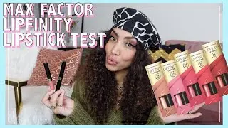 MAX FACTOR LIPFINITY LIPSTICK TEST // Larissa Bruin