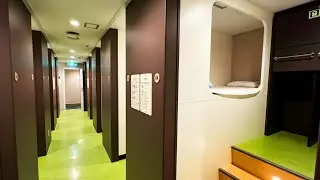 Ночую в капсуле на ночном пароме в 🇯🇵 Японии | Токио → Фукуока