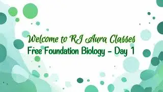 Biology Basics in Hindi | Free Foundation Class Day 1 | RJ Aura Classes