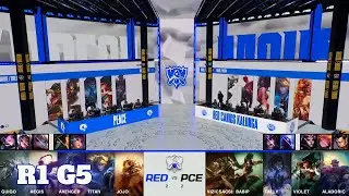 PCE vs RED - Game 5 | Round 1 Play-Ins S11 LoL Worlds 2021 | PEACE vs RED Canids G5