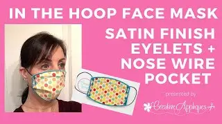 In The Hoop Face Mask Machine Embroidery Design