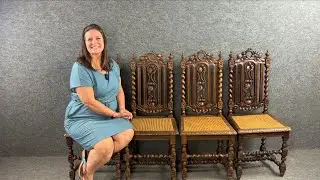 Antique Hunting Dining Chairs Overview | EuroLuxHome.com