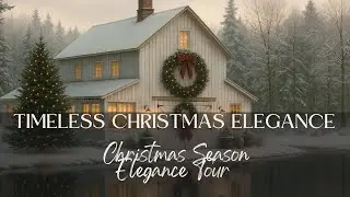 Elegant Christmas Home Tour ❄️ Antique Gold, Cranberry & Evergreen Holiday Design