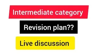 Intermediate category test Revision