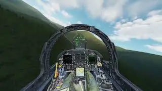 Flying through a mountain range - DCS F18C