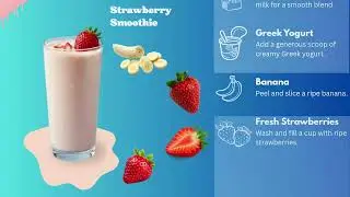 🍓 Strawberry Smoothie Recipe Animation | Smooth Motion Design