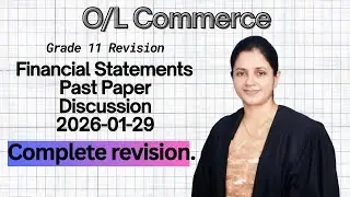 O/L Commerce Grade 11 | Financial Statements Paper Discussion