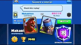 Mugi vs Makarious 🏆Hog Mortar God 7400 👈Best Deck in Clash Royale