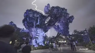 [HD] Lightning Strike over Pandora - Lightning Storm Lights the Night sky