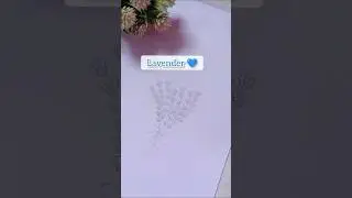 Lavender vibes only 💜✨ Easy flower drawing . Day 7 of 30 🌿 Lavender drawing for beginners