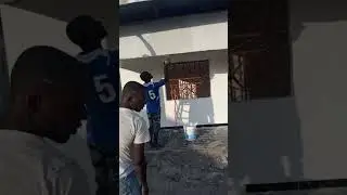 Building in Liberia....ongoing painting,  palava hut casting, and Helpers Quarter painting