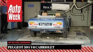 Peugeot 504 V6 cabriolet - Op de Rollenbank