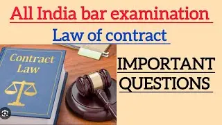 AIBE law of contract important questions with answers/AIBE 20 preparation#aibe#advocate#law#AB