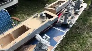 BIG scratch built 1/72 RC model of HMAS Sydney (D48) first water test