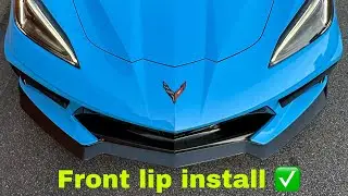 C8 Corvette 5VM Style Front Bumper Lip Splitter Installation