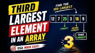 Third Largest Element in an Array || All Approaches