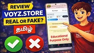 Voyz.store Review in Tamil | Is Voyz Earning Website Real or Fake? | TGKabilan 
