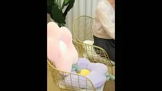 Comfortable and Practical Nordic Style Lovely Flower Plush Cushion