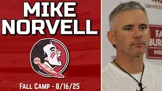 Mike Norvell FSU Practice Interview 8-16-25 | INJURY UPDATES | Florida State Football | Warchant TV