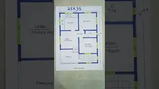 25&times;35 house plan, Vastu anusaar North faceing House plan