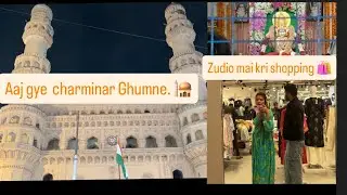 My first visit of Hyderabad charminar #charminar #oldhyderabad #viralvideo #zudioshoppingvlog #love 