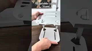 Laptop Stand - Height & Angle Adjustable, Ventilation Slots for Enhanced Airflow with Silicone Pads