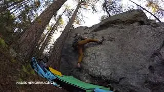 Lucifer V4, Krill V4, Classic overhang direct V3, Hades Hemorrhage V3