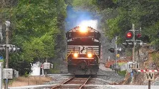 Norfolk Southern Leading Pair Of UP's With Tier 4 SD70