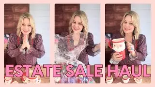 🎉 My BEST Estate Sale Haul in Years! | Vintage Holiday Finds & More 🛍️