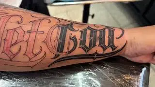 Watch this full lettering tattoos come to life in a satisfying 13- minute time lapse