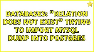 Databases: 
