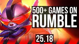RUMBLE vs FIORA (TOP) | 7 solo kills, Legendary, 500+ games | KR Master | 25.18