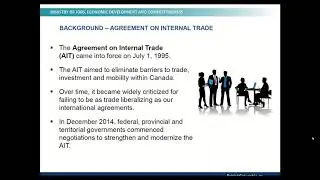 Opportunities in Canada&rsquo;s domestic trade agreements and B.C.&rsquo;s Venture Capital Tax Credit Program