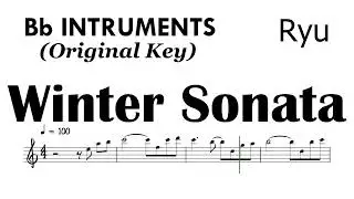 Winter Sonata  Bb Instruments Ryu   Sheet Music Backing Track Partitura