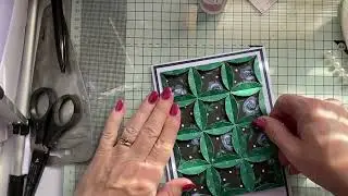 Cathedral window card using 2” circles