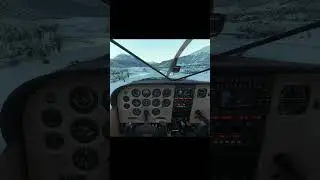 CESSNA C185F SKYWAGON/ARRIVING TO SAMEDAN/COCKPIT VIEW/SHORTS